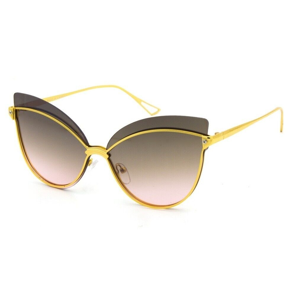Cat Eye Sunglasses Women Gold Frame Fashion Designer Shades Lentes Gafas‎ Mujer